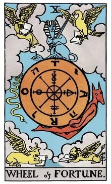 X. Kader Çarkı Tarot Kartı