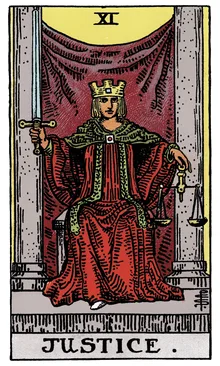 XI. Adalet Tarot Kartı